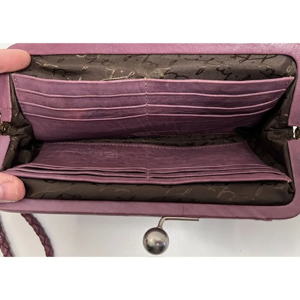 Fossil Fifty-Four Leather Kiss-Lock Clutch